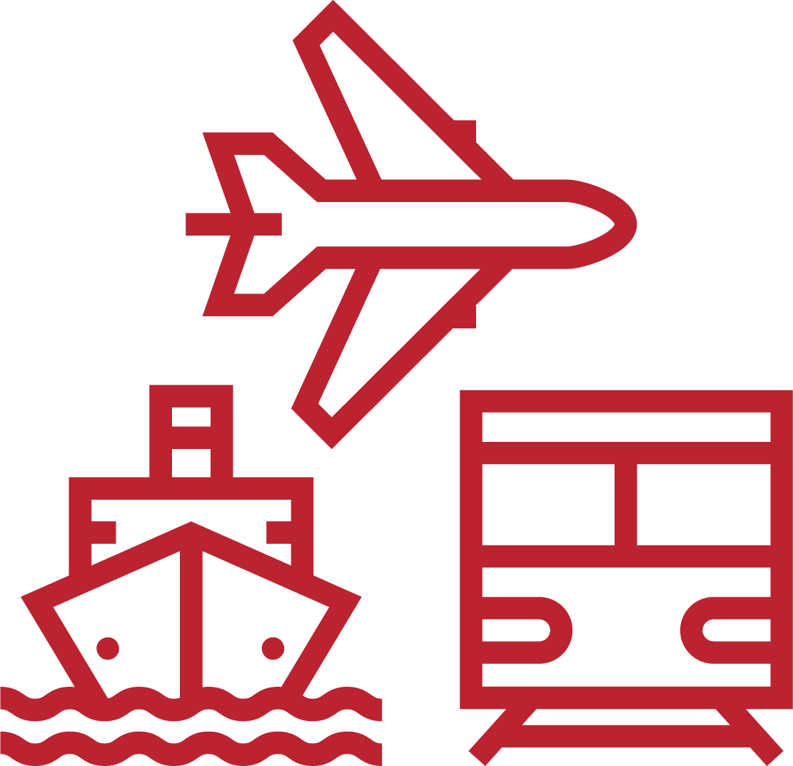 Airport, Train Station, Port